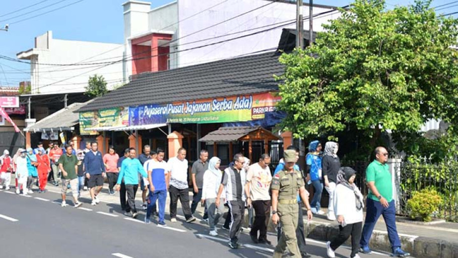 Pj. Wali Kota Banjar Ajak Kepala Perangkat Daerah Jalan Santai Rutin